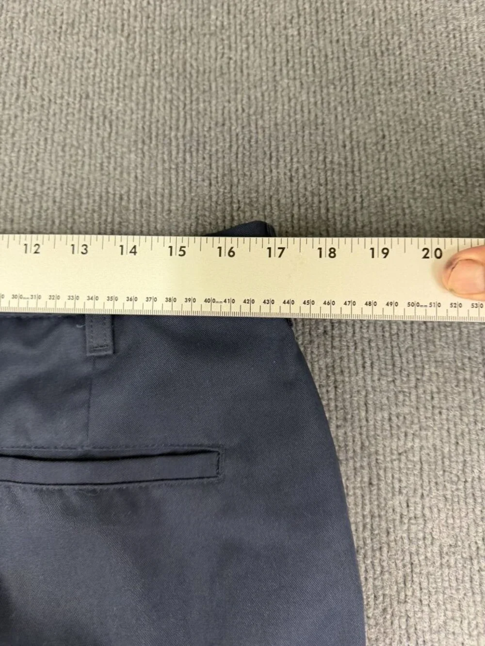 Aramark Mens Navy Blue Work Pants 36x34 Stretch Waistband
